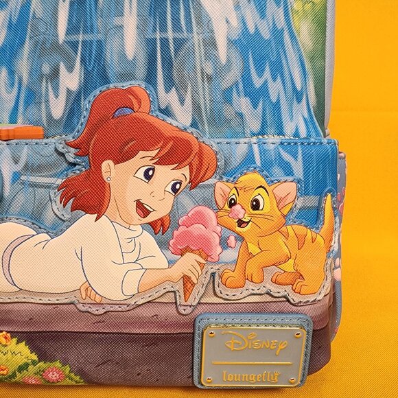 Loungefly Disney Oliver and Company Oliver and Jenny Ice Cream Mini Backpack NEW - Picture 2 of 12